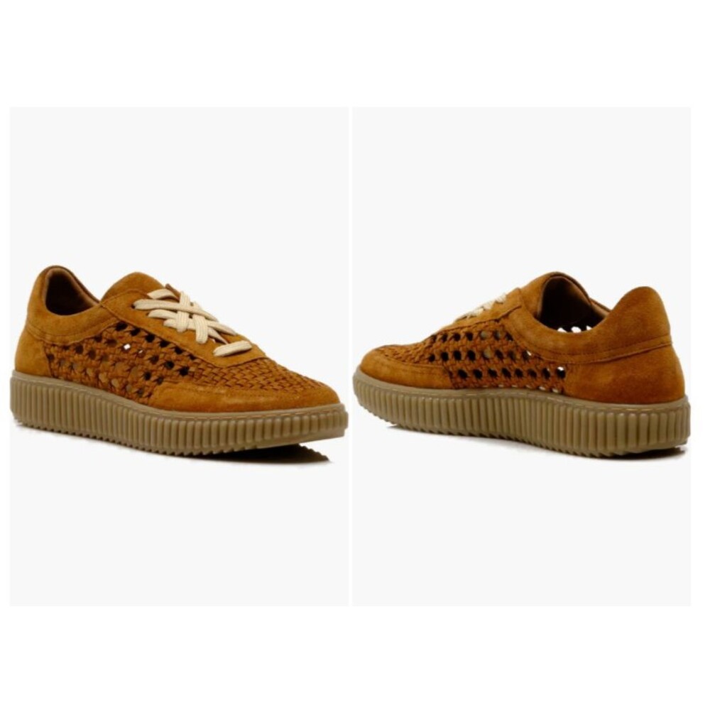 Free People Wimberly Woven Sneakers - Brown - Womens size 6.5 - NEW